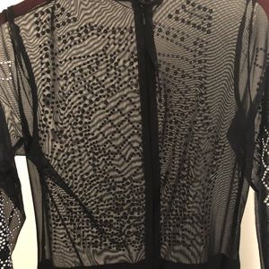Black sequins see through short jumper never worn